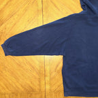 Vintage Adidas Hoodie Sz Large Center Logo Spellout Navy Embroidered Distressed
