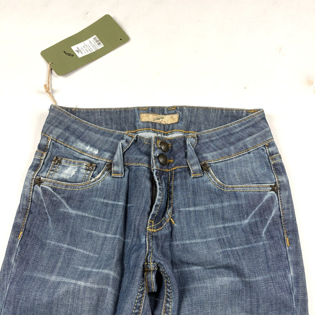 Women's Y2K Light Wash Low Rise Flare Denim Jeans