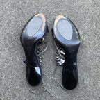 Giuseppe Zanotti S/S 2004 Dragon Black Satin Heels