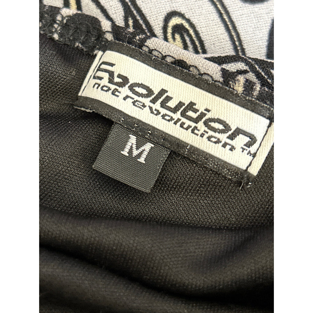 Y2K Evolution Not Revolution Midi Dress Asymmetrical Hem