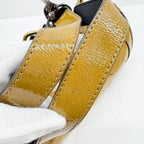 CHLOÉ Paddington Horse Charm Ocher Brown Patent Leather Shoulder Bag