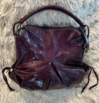 Francesco Biasia Purple Patent Leather Shoulder Bag