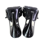 Dior Quilted Patent Leather High Heel Sandal Mules Black Size 36.5