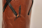 Men's VTG NOS Brown Leather Square Toe Cowboy Boots Sz 8 D 1970s