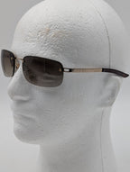 Vintage Burberry B8926/S Rimless Sunglasses Brown Gradient Gold Safilo W/ Case