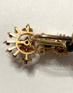 Beautiful Vintage 19th Century Victorian Era ,14k Solid Gold SI Diamond Earrings