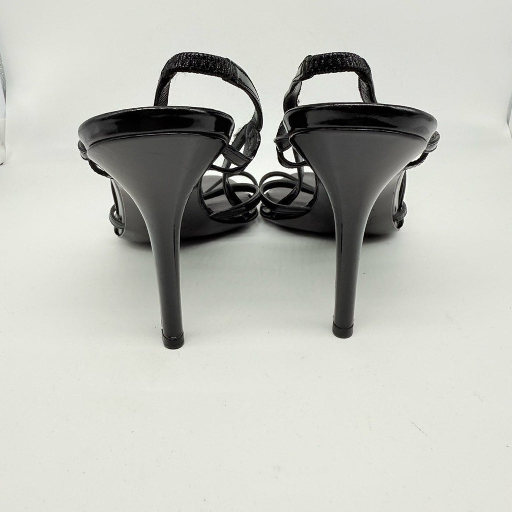 Dior Vintage John Galliano Medallion Logo Patent Leather slingback sandals EU 40