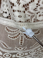 Vtg Dolce & Gabbana D&G Lace Suede Top 38 XS