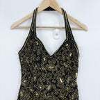 Vintage Niteline Beaded Halter Slip Dress