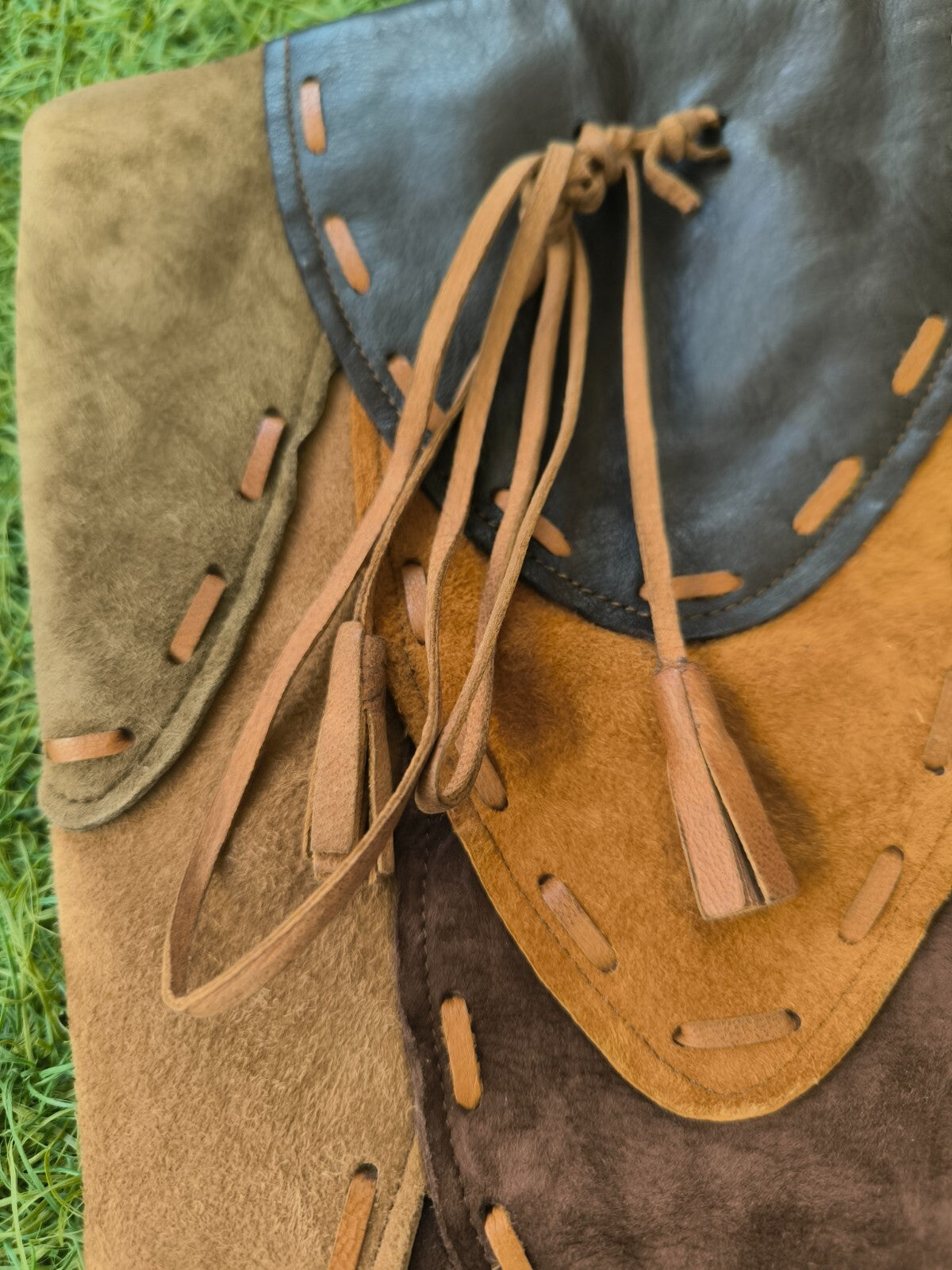 Roberto Cavalli Y2K Leather & Suede Patchwork Boots Size 39.5