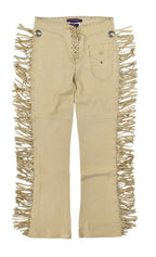 Ralph Lauren Purple Label Vintage Leather Western Fringed Pants New $3998