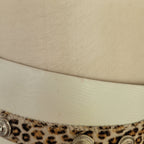 Insane Vintage 80s Rock 'N Roll Glam White Leather Animal Print Pony Hair Belt M