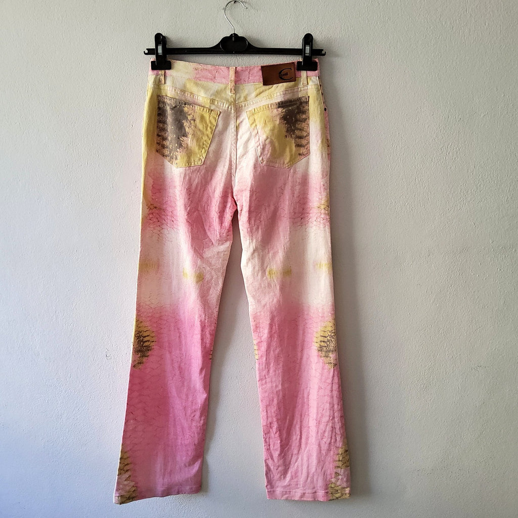 Roberto Cavalli vintage y2k abstract python print jeans