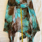 Turquoise Brown Tie Dye Slip Dress