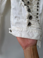 Plein Sud White Denim Napoleon Jacket Size XS