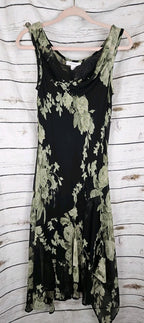 Vintage Bias Floral Beaded Overlay Slip Dress