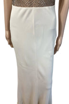 VALENTINO VINTAGE S/S 1997 RUNWAY SHEER EMBELLISHED GOWN SZ SMALL