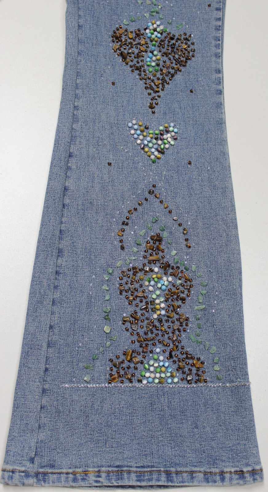 Cache Y2K Embellished Flared Denim Jeans Size 8
