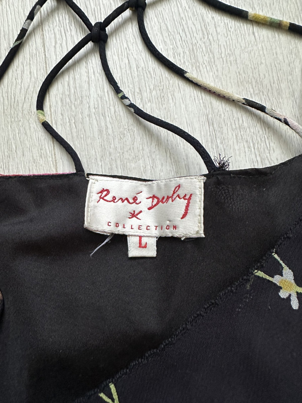 René Derhy Y2K Floral Spider Back Midi Dress