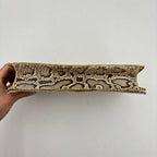 Vintage 1940s Genuine Python Snakeskin Clutch Purse Talon Hand Bag Exotic