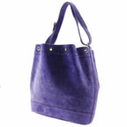Hermes Market GM Shoulder Bag Suede Purple 1982 Women's #NB1676