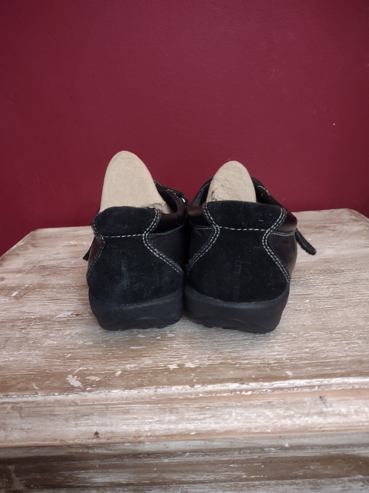 Liz Claiborne Black Leather Mary Jane Loafers Size 10