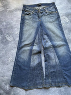 Vintage 00s Dolce&Gabbana Y2K Mega Flared Jeans Rare Womens Size 30 42