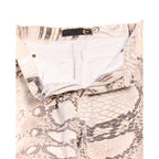 2000s Roberto Cavalli Grey and Ivory Python Snake Scale Print Jeans Size S W28