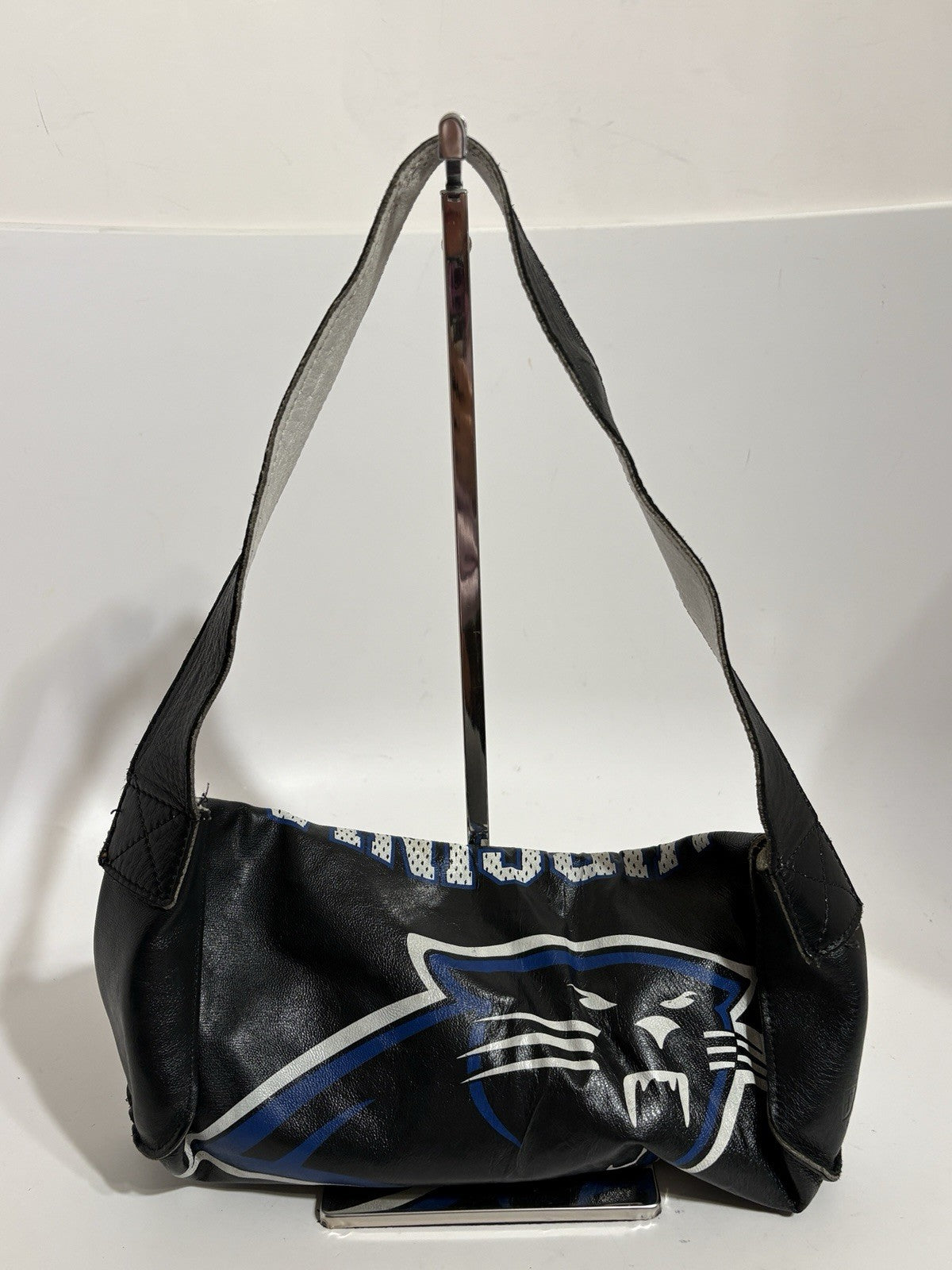 Dolce & Gabbana Black Leather Team Print Bag