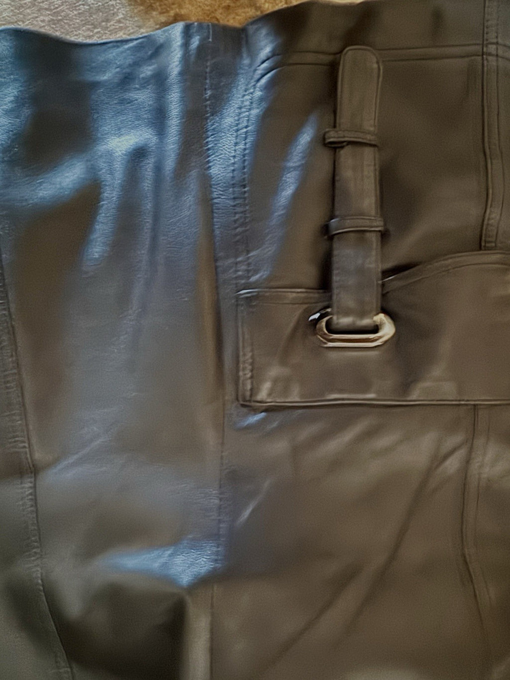 Italian Lamb Skin Leather Jacket with Removable Rabbit Insulation and Silver Fox Trim