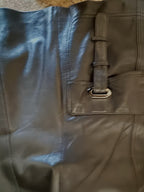 Italian Lamb Skin Leather Jacket with Removable Rabbit Insulation and Silver Fox Trim