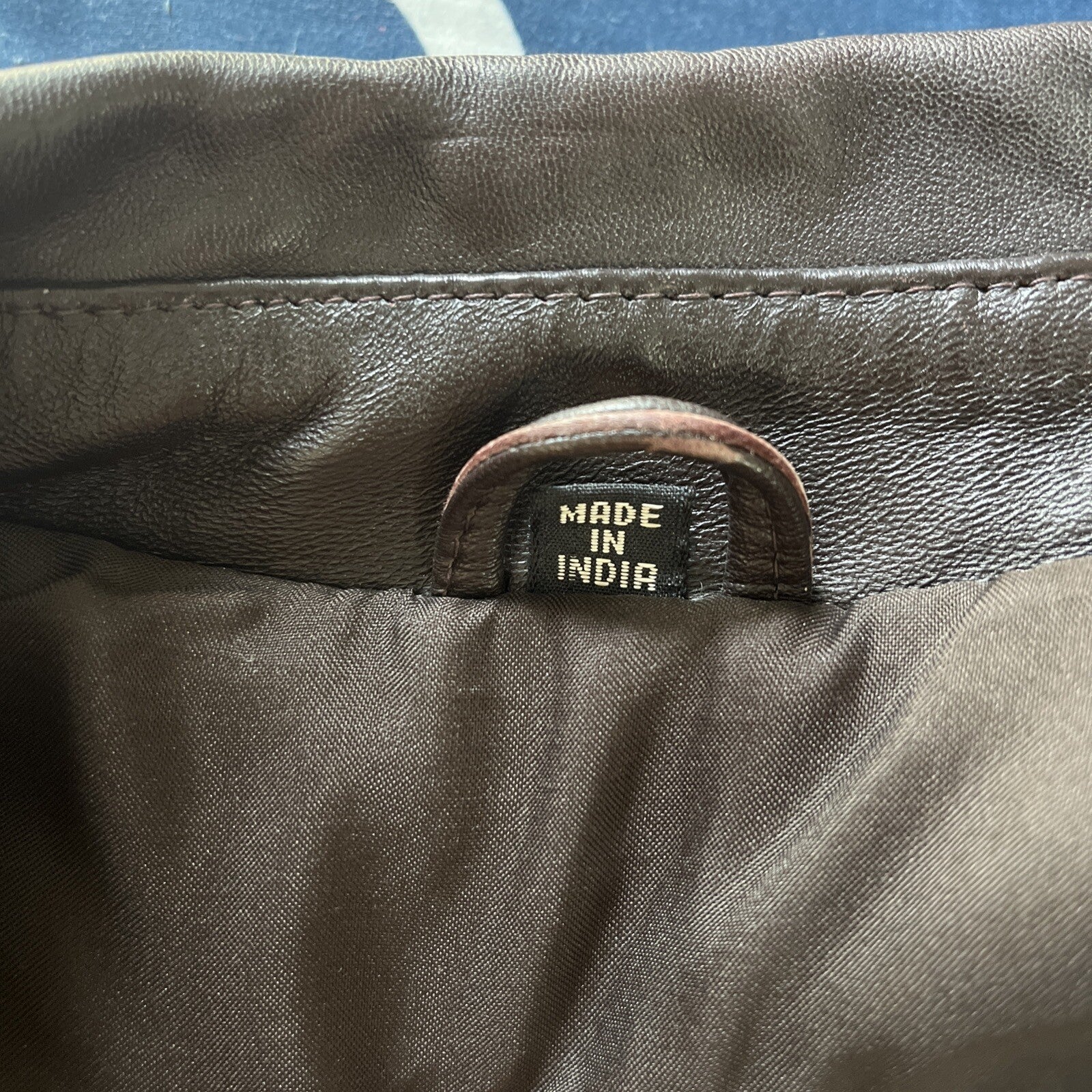 Vintage New Zealand Outback Bomber Jacket Leather Dark Brown Medium
