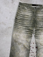 Vintage 2000s Roberto Just Cavalli Monogram Flare Denim Pant Bootcut Print