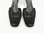 Gucci Black Canvas GG Monogram Kitten Heels with Braid Accent Size EU 35.5