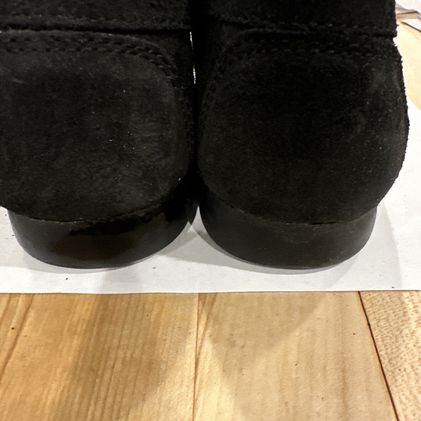 Costa Blanca Black Suede Driving Shoes with Leopard Print Calf Hair Size 8