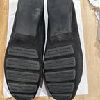 Costa Blanca Black Suede Driving Shoes with Leopard Print Calf Hair Size 8