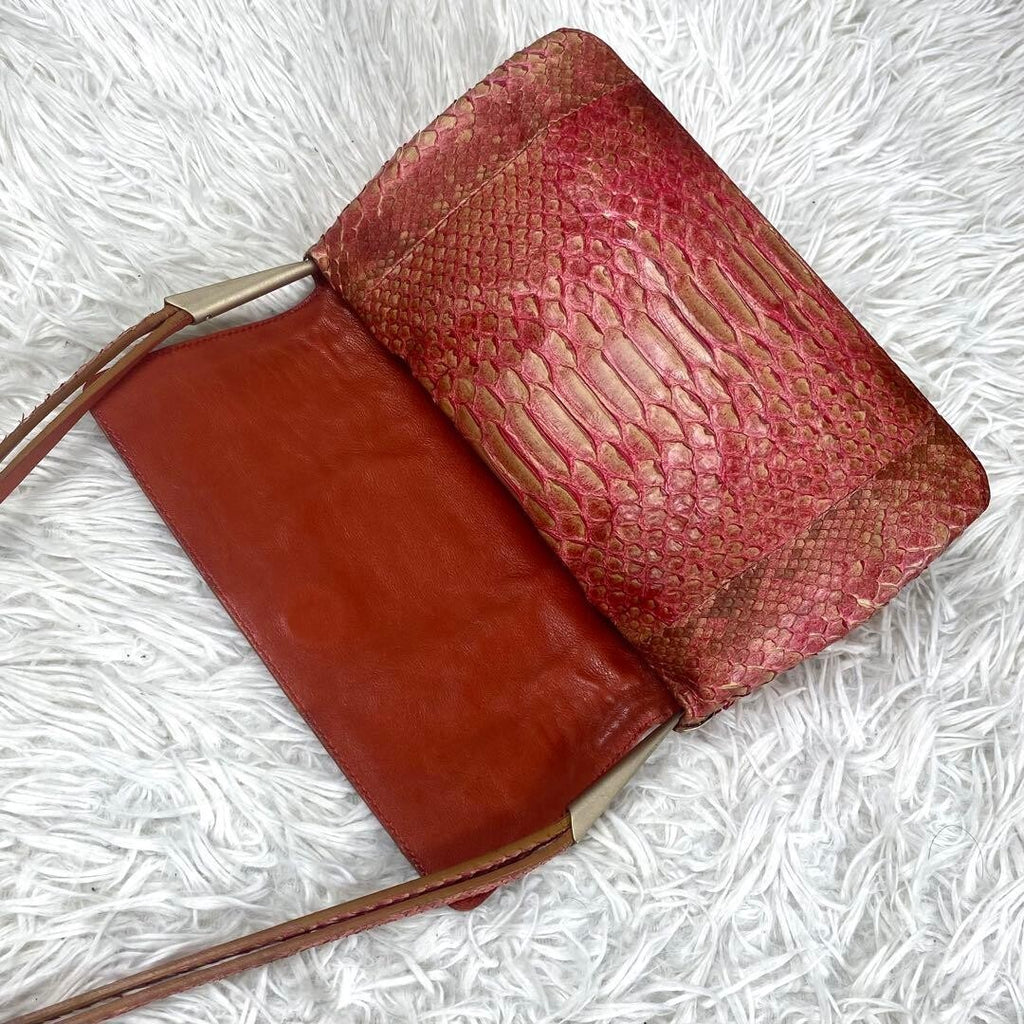 Bottega Veneta Embossed Python Leather Shoulder Bag