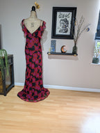 100% Silk Beaded Floral Dress