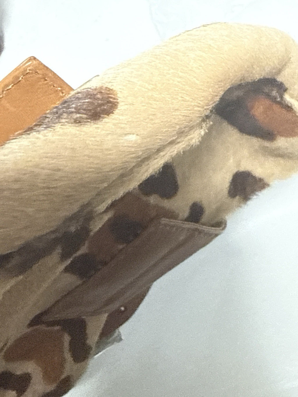 Vtg Fendi Leopard Print Pony Hair Croissant Bag