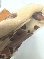 Vtg Fendi Leopard Print Pony Hair Croissant Bag