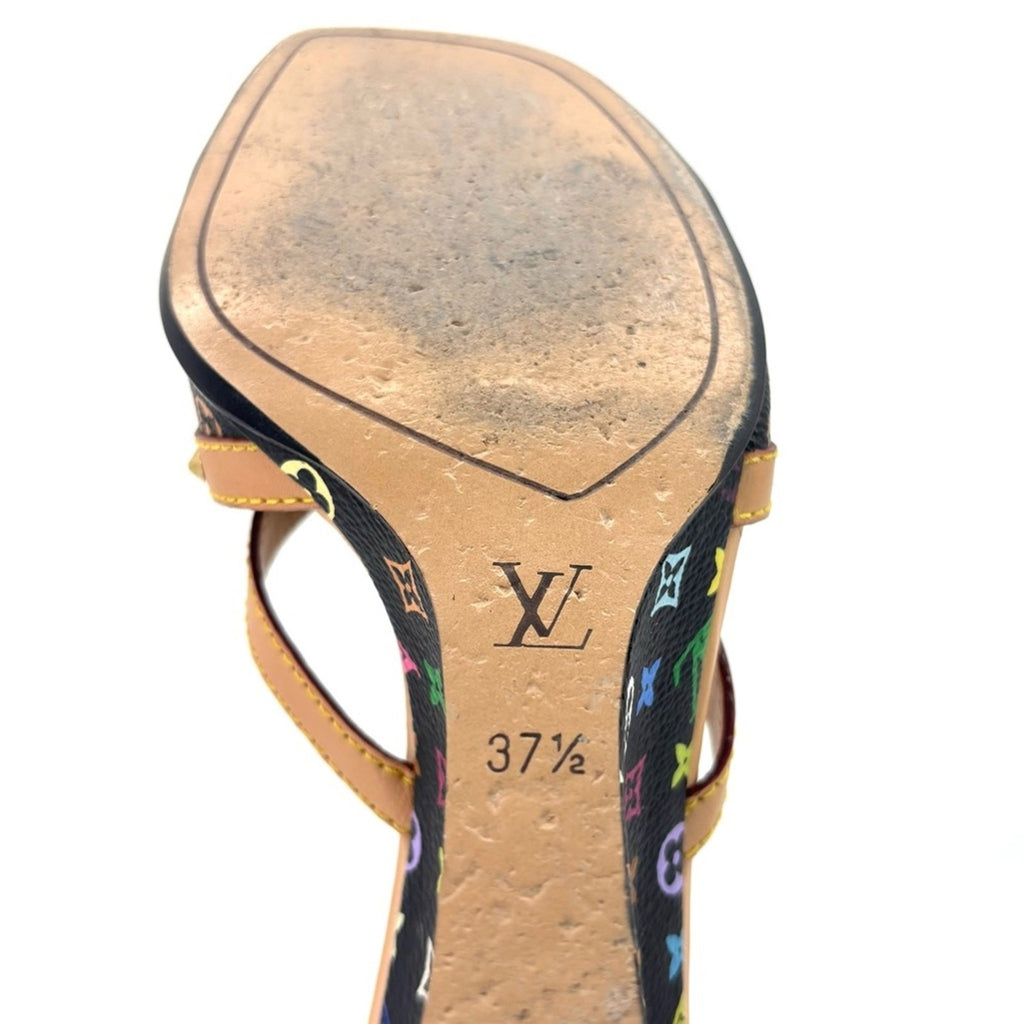 Louis Vuitton Takashi Murakami Retro Vintage Bow Monogram Wedge Sandals 37.5