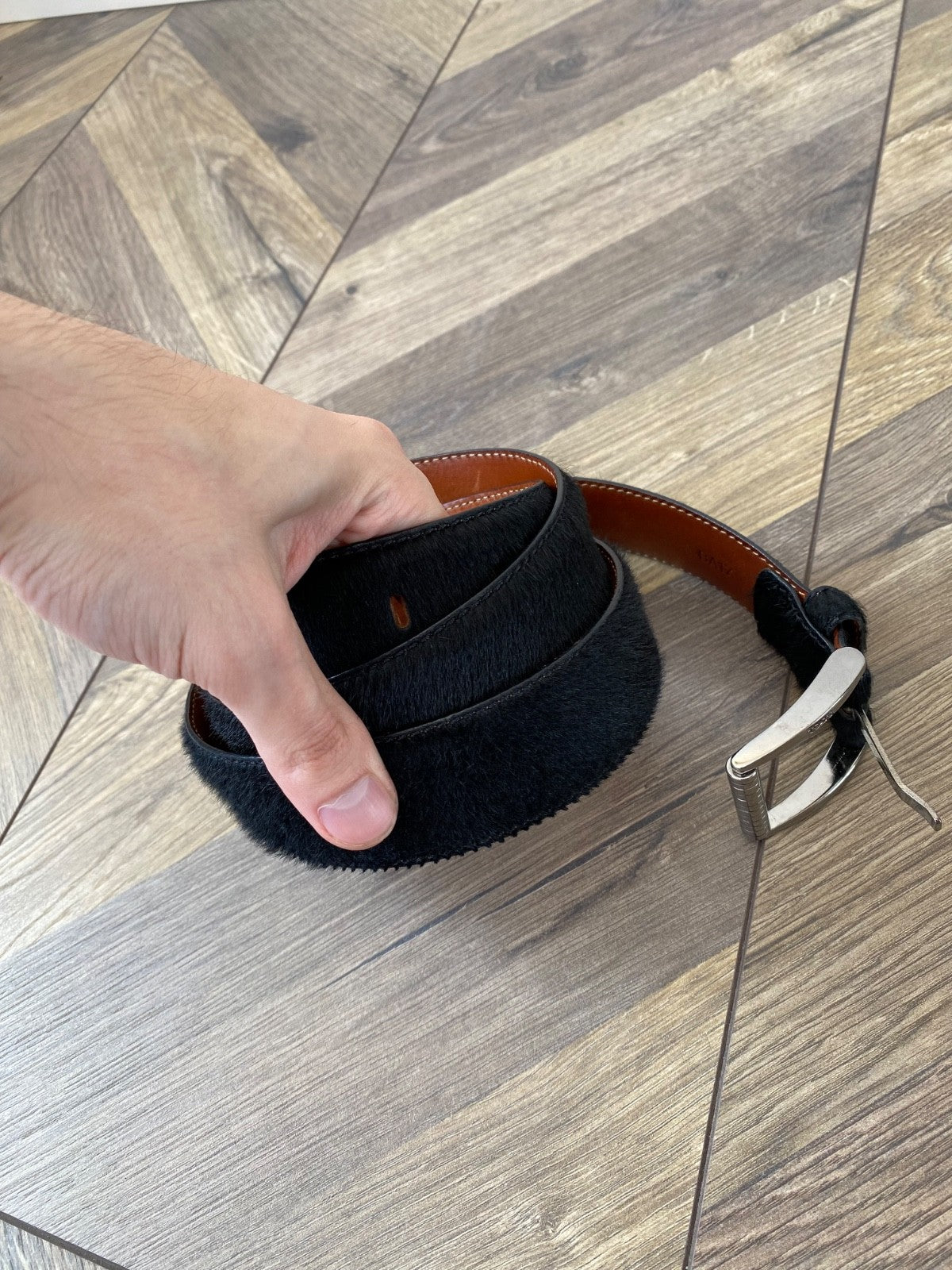 Vintage Tod’s Pony Hair Leather Belt