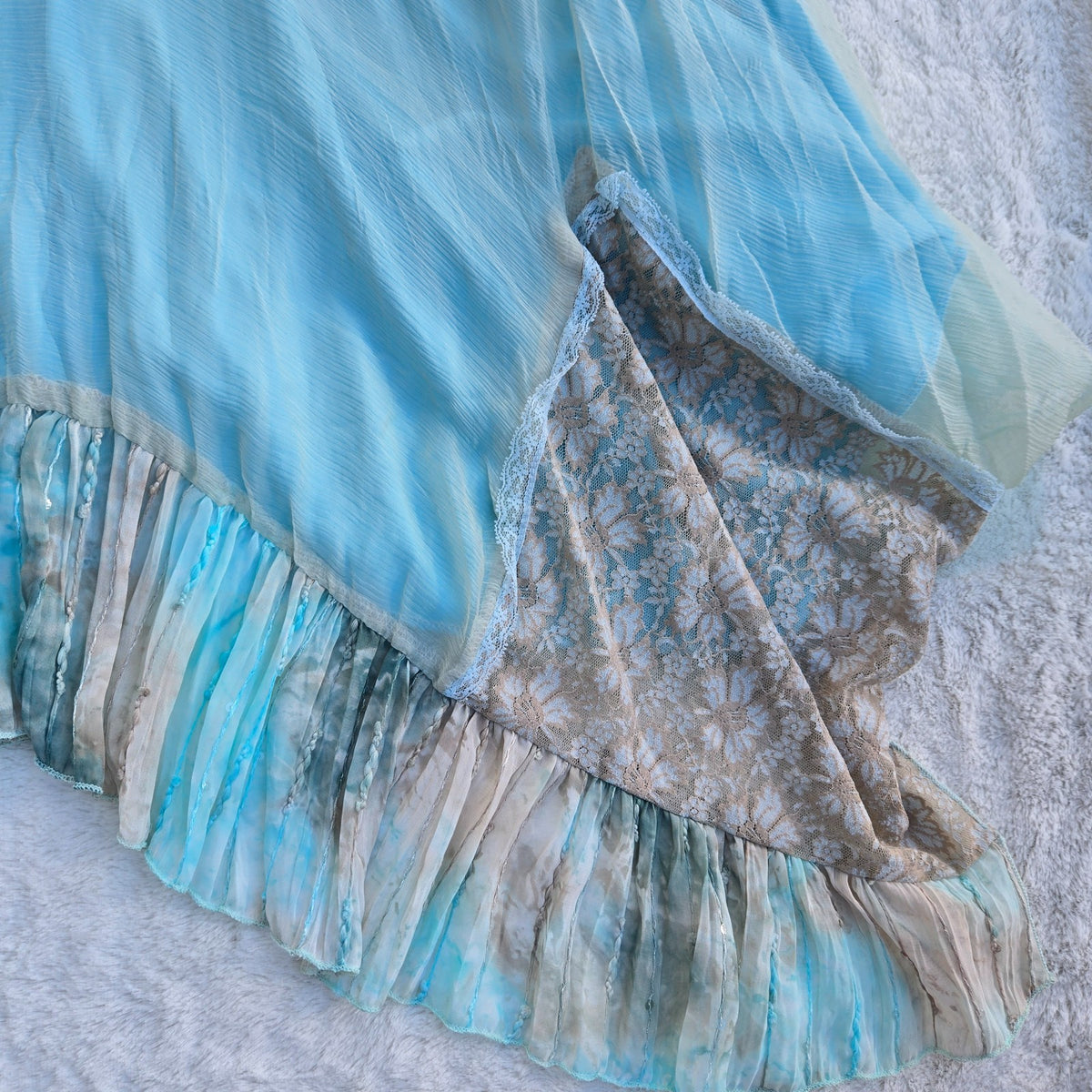 Lulu Patricia Forgeal Vintage Beaded Chiffon Three Piece Set Small
