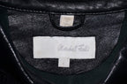 90's Vintage MARSHALL FIELD'S Black Leather Button Up Shirt LARGE *RUNS SMALL