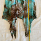 Turquoise Brown Tie Dye Slip Dress