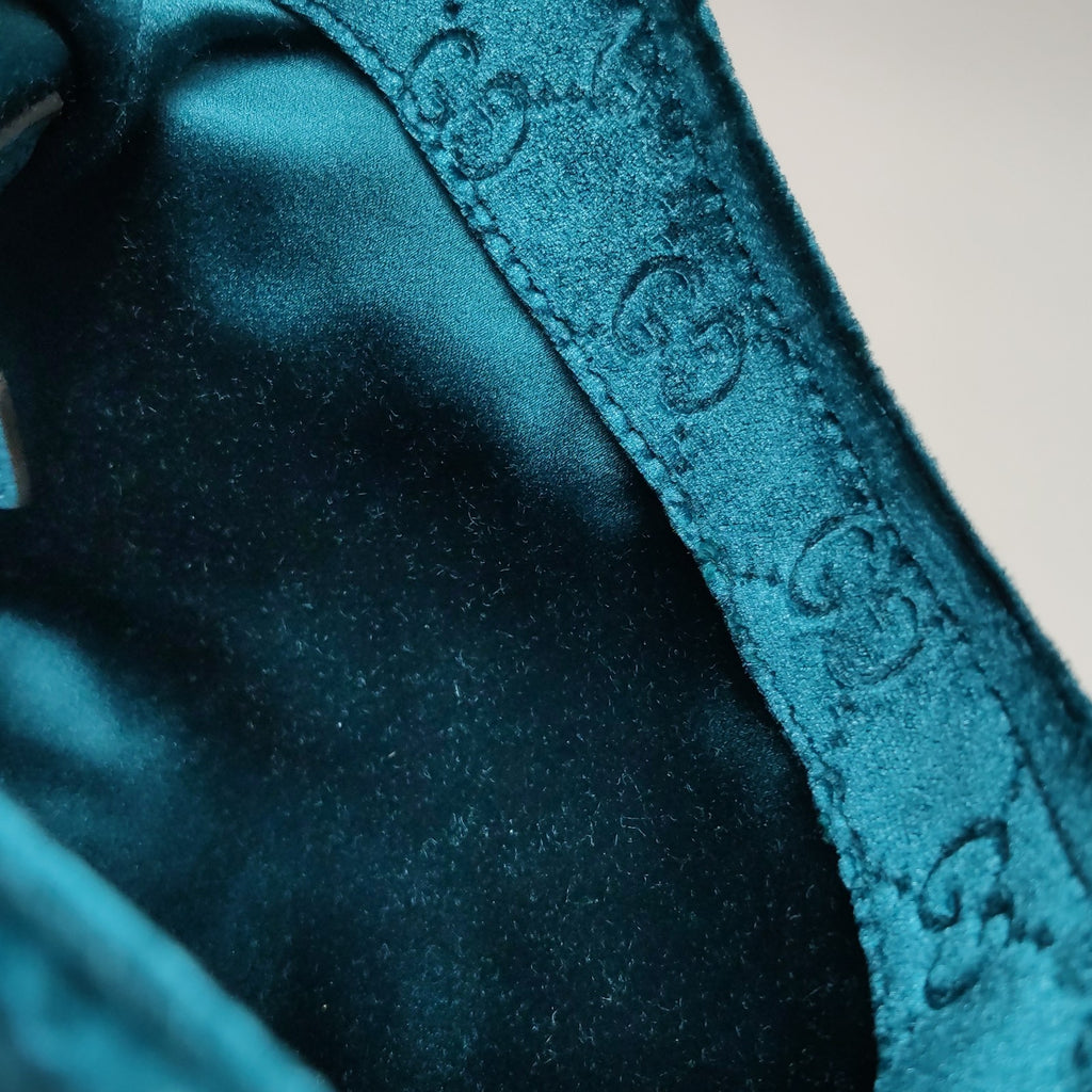 Gucci New Velvet Ashmir GG Monogram Small Jackie 1961 Hobo Velvet Peacock