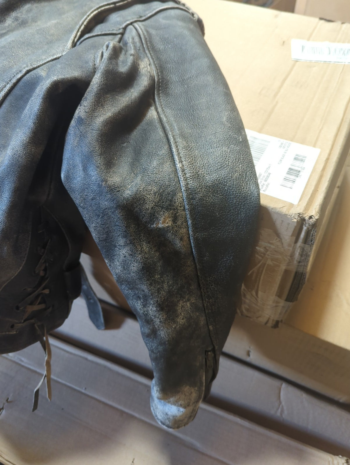 Protech Leather Apparel Biker Jacket Black Size 40