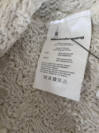 Alexander Wang Smocked Ruffle Long Jacket Dress S In Vintage White
