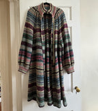 1970s Vintage Missoni Striped Crochet Knit Sweater Duster Made In Italy