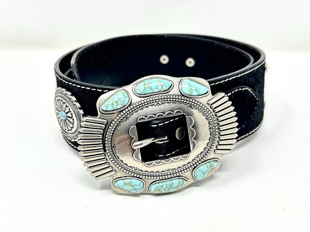 Idyllwind Black Pony Hair Concho Belt Sz L